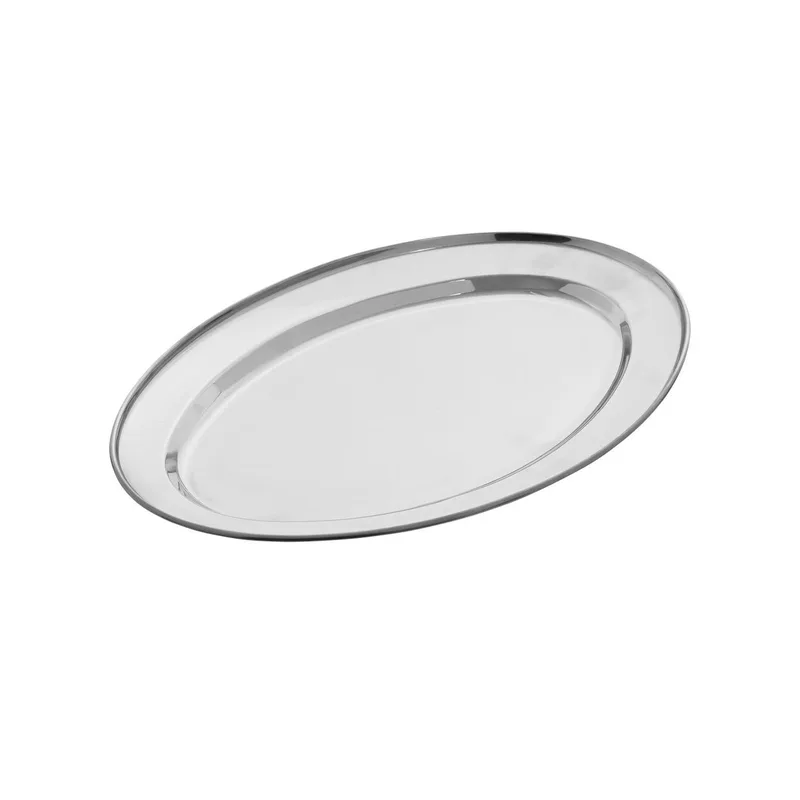Πιατέλα Σερβιρίσματος Ανοξείδωτη Οβάλ 25x18x1εκ. Estia 01-19549 (Σετ 2 Τεμάχια) (Υλικό: Ανοξείδωτο) - estia - 01-19549
