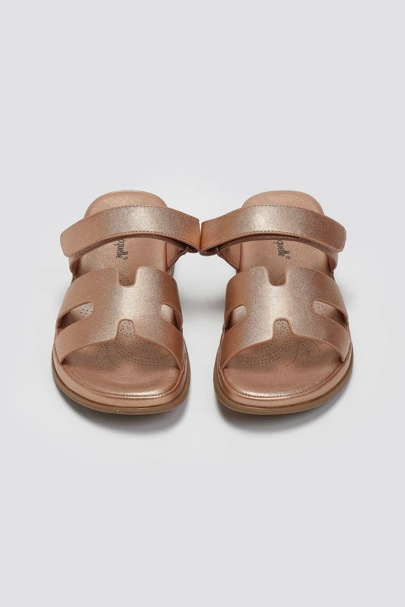 La Coquette Sporty Sole Velcro Sandals - F33977-L5 - Copper