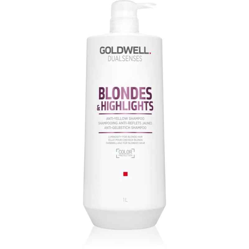 Goldwell Dualsenses Blondes & Highlights σαμπουάν για ξανθά μαλλιά εξουδετέρωση κίτρινων αποχρώσεων 1000 ml