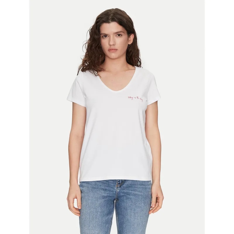 Pieces T-Shirt Silly 17156926 Λευκό Regular Fit