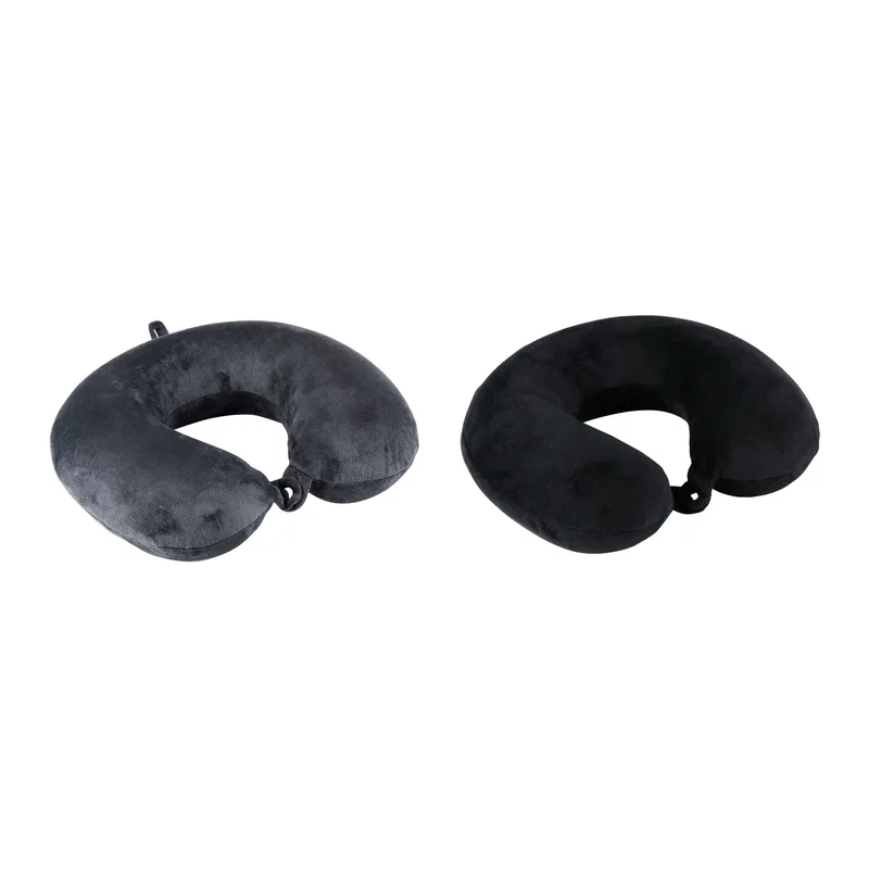 Μαξιλάρι Ταξιδιού Memory Foam Μαύρο/Γκρι Σε 2 Χρώματα