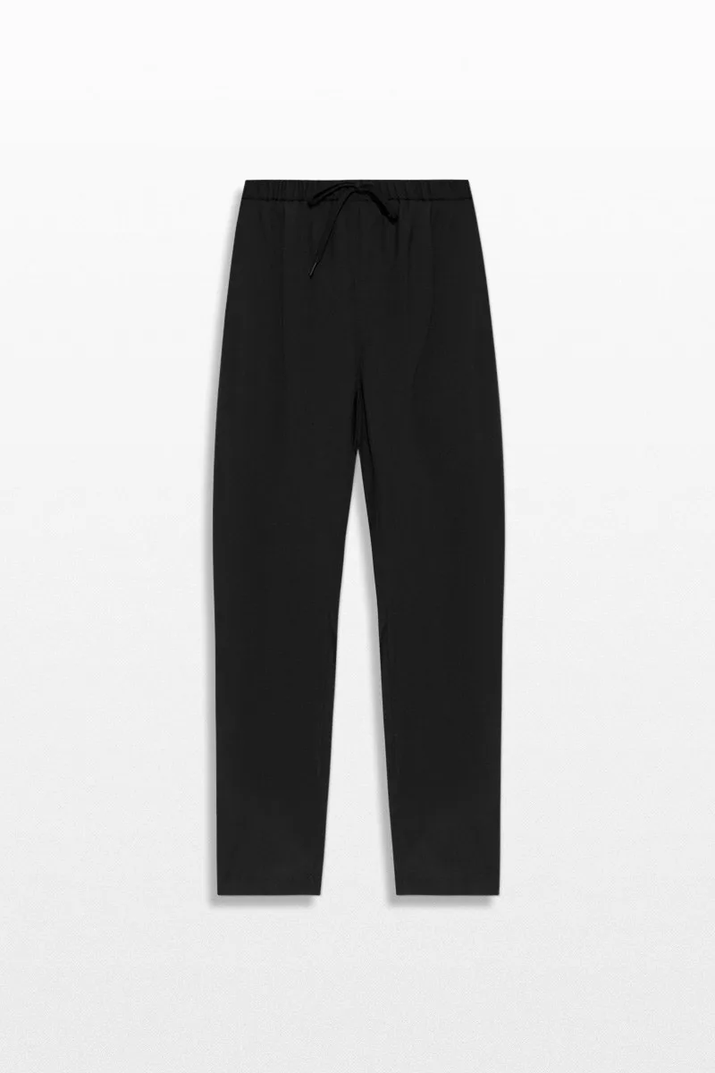 MM6 MAISON MARGIELA Ανδρικό Μαύρο Trousers with Woolen Finish