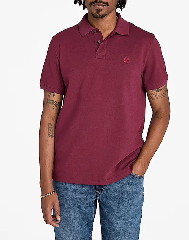 TIMBERLAND Pique Short Sleeve Polo TB0A6VDP-648 Bordeux