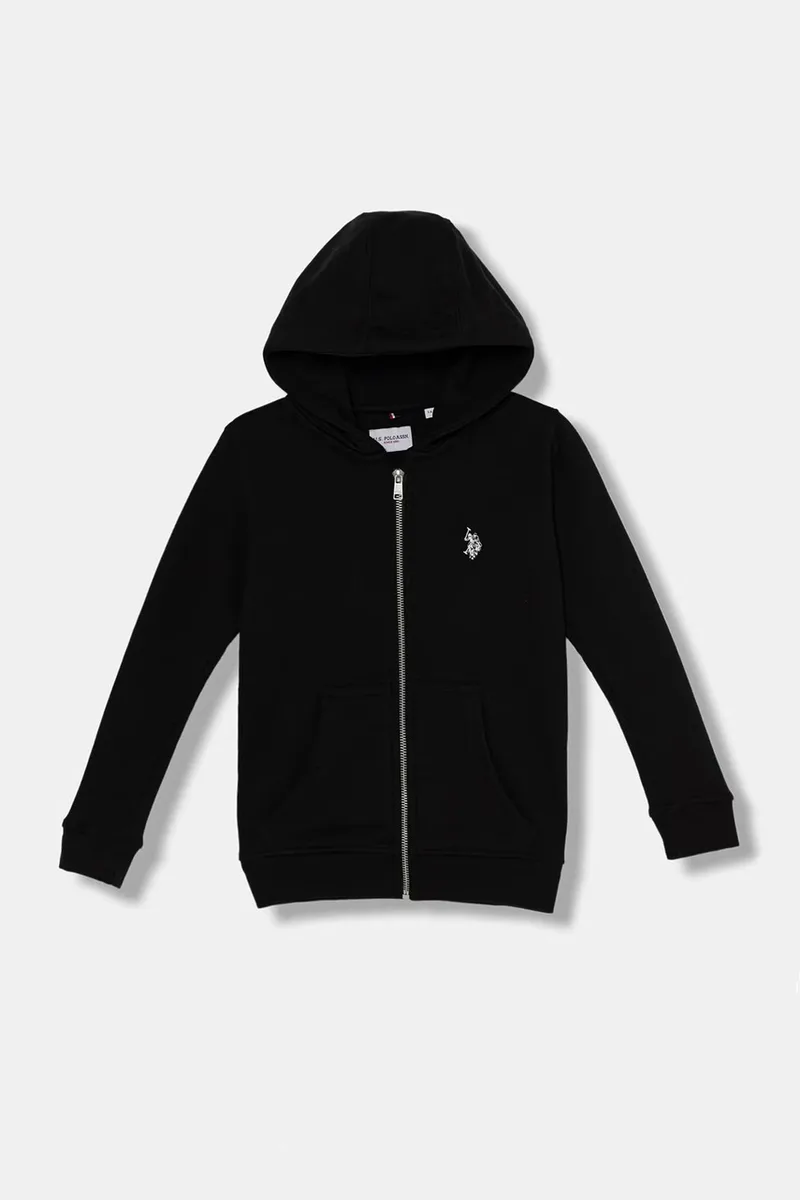 U.S. Polo Assn. μπλούζα με κουκούλα και κουμπιά Παιδική με βαμβάκι