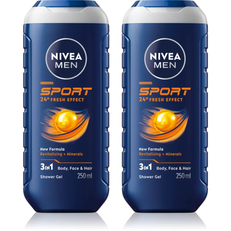 NIVEA MEN Sport τζελ για ντους για άντρες επωφελής συσκευασία