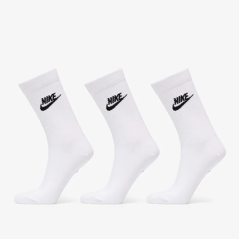 Nike NSW Everyday Essential Crew Socks 3-Pack White/ Black S