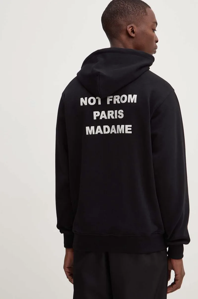 Βαμβακερή μπλούζα Drôle de Monsieur Le Hoodie Slogan