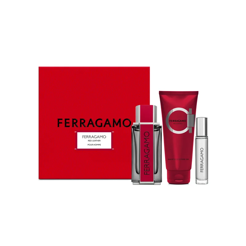 Red Leather Eau De Parfum 100ml & Shower Gel 10ml & Travel Spray 10ml
