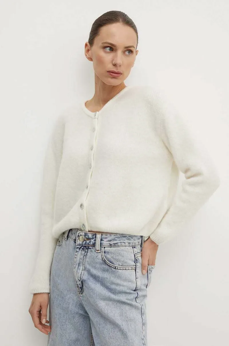 American Vintage ζακέτα γυναικεία με μαλλί GILET ML COL ROND