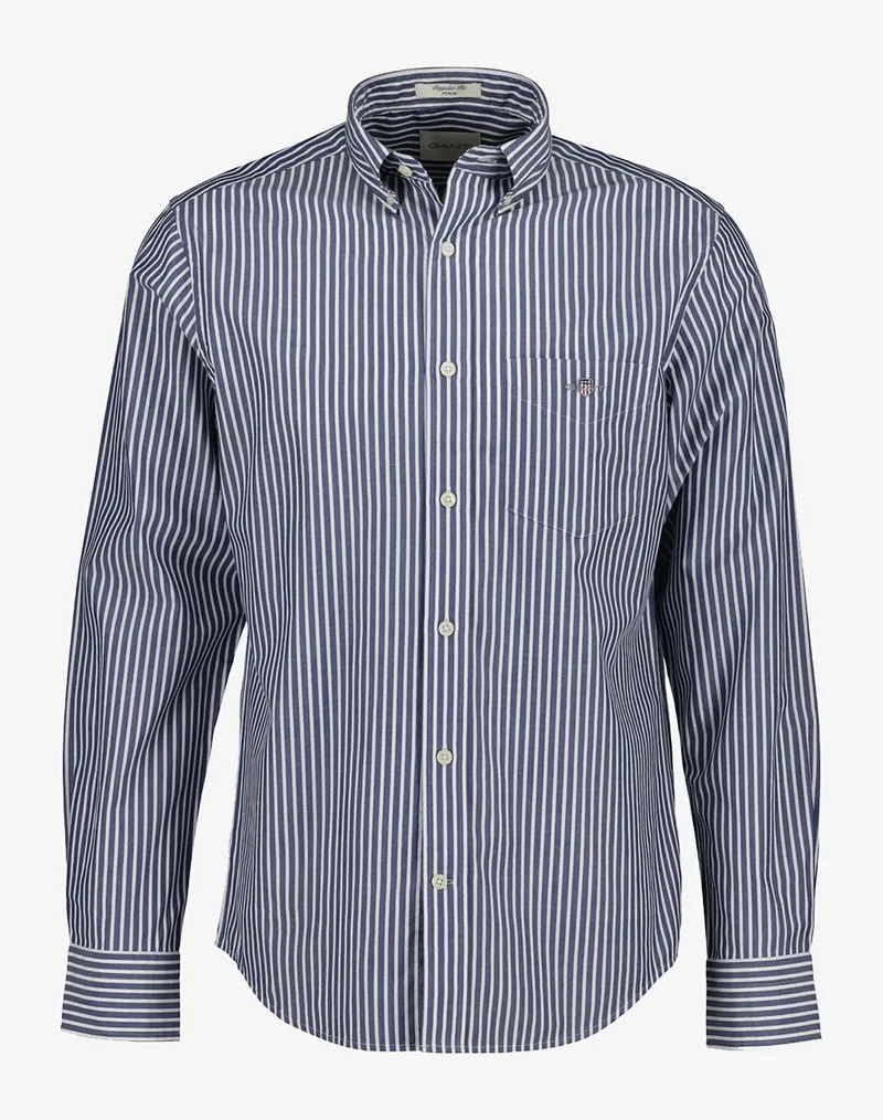 GANT ΠΟΥΚΑΜΙΣΟ ΜΜ REG POPLIN STRIPE SHIRT 3G3000130-423 DarkBlue