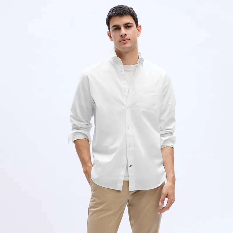 Πουκάμισο GAP Standard Stretch Poplin Shirt Optic White XXL