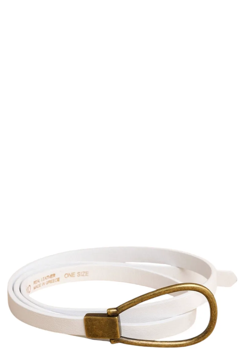 Zώνη Attrattivo Με Χρυσή Αγκράφα 9Z22808-WHITE Γυναικείο