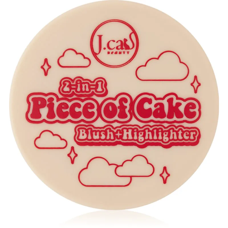 J.Cat Beauty 2 In 1 Piece Of Cake ρουζ για φωτεινότητα απόχρωση Perfect Pear 12.1 γρ