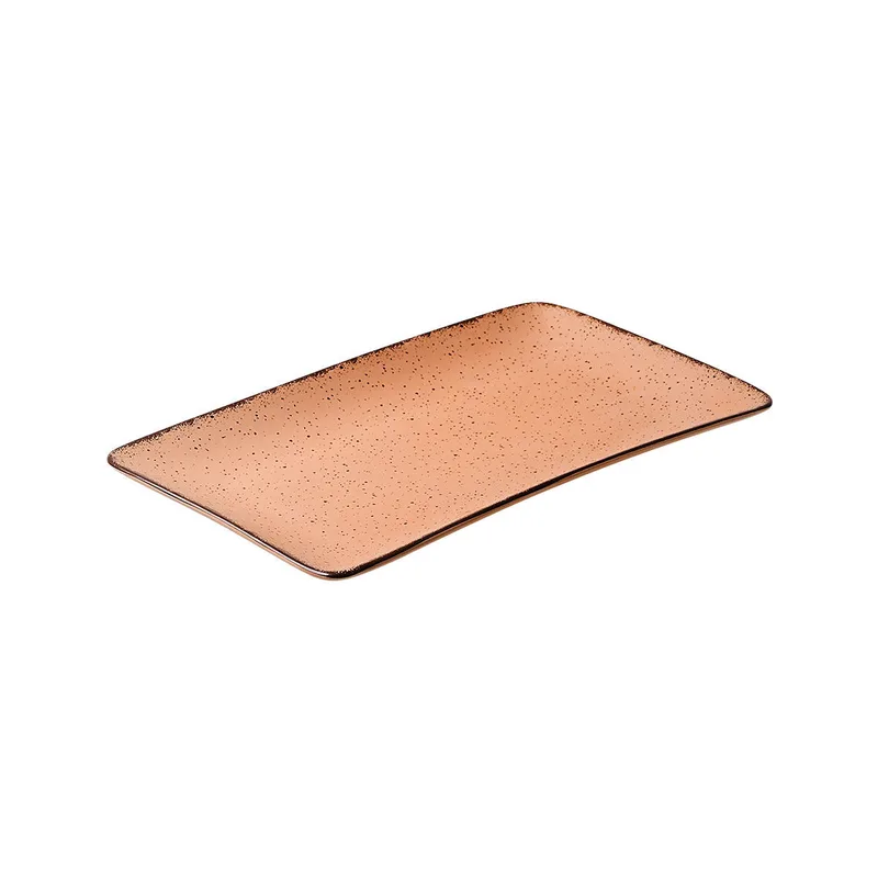 Πιατέλα Σερβιρίσματος Πορσελάνης Terra Salmon Estia 31x21εκ. 07-16012 (Υλικό: Πορσελάνη, Χρώμα: Σομόν) - estia - 07-16012
