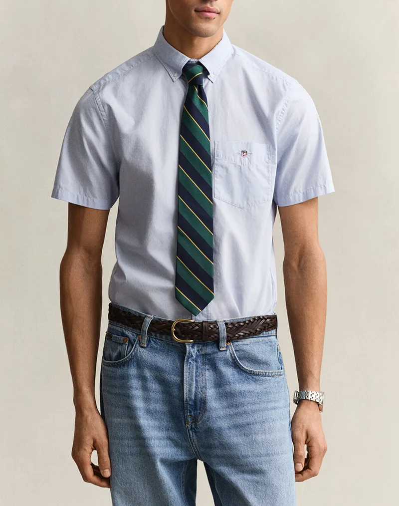 GANT ΠΟΥΚΑΜΙΣΟ ΚΜ REG POPLIN SS SHIRT 3G3000101-455 LightBlue