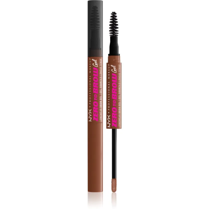NYX Professional Makeup Zero To Brow Gel τζελ για τα φρύδια με εφαρμοστή απόχρωση 04 Auburn 2 ml