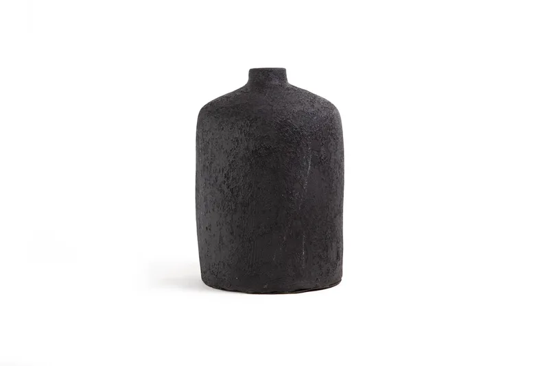 Κεραμικό Διακοσμητικό βάζο Siso Ban Black Spot Gray Medium (20x20x32) Soulworks 0630073