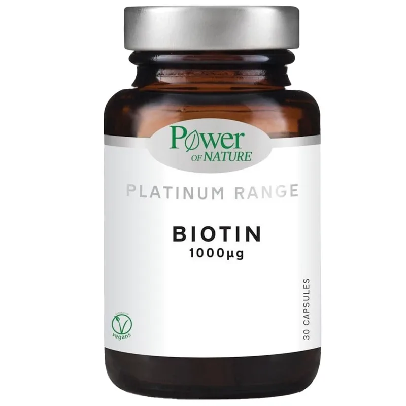 Power Health Platinum Range Biotin 1000μg 30veg.caps,Συμπλήρωμα Διατροφής για την Καλή Υγεία των Μαλλιών & του Δέρματος