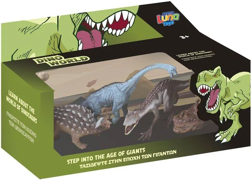 ΔΕΙΝΟΣΑΥΡΟΣ ΣΕΤ LUNA TOYS 4 ΤΜΧ., 31X14X18,5 ΕΚ ΣΕ 2 ΣΧΕΔΙΑ