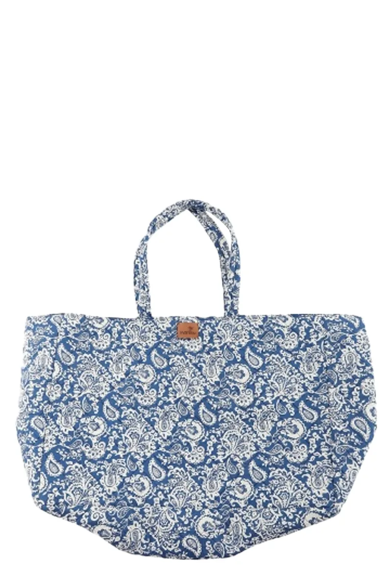 Τσάντα Ώμου Marilou Cotton Woven Bag 50×34×19cm BDS-1822-BLUE Γυναικείο