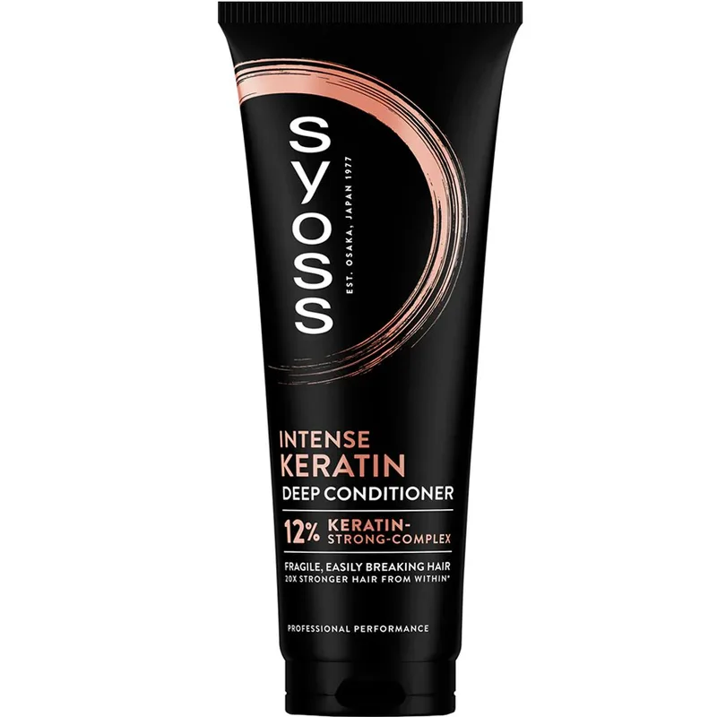Syoss Intense Keratin Fragile, Easily Breaking Hair Deep Conditioner Ενυδατική Μαλακτική Κρέμα με 12% Σύμπλεγμα Κερατίνης Εντατικής Περιποίησης για Δυνατά Μαλλιά από Μέσα προς τα Έξω 250ml