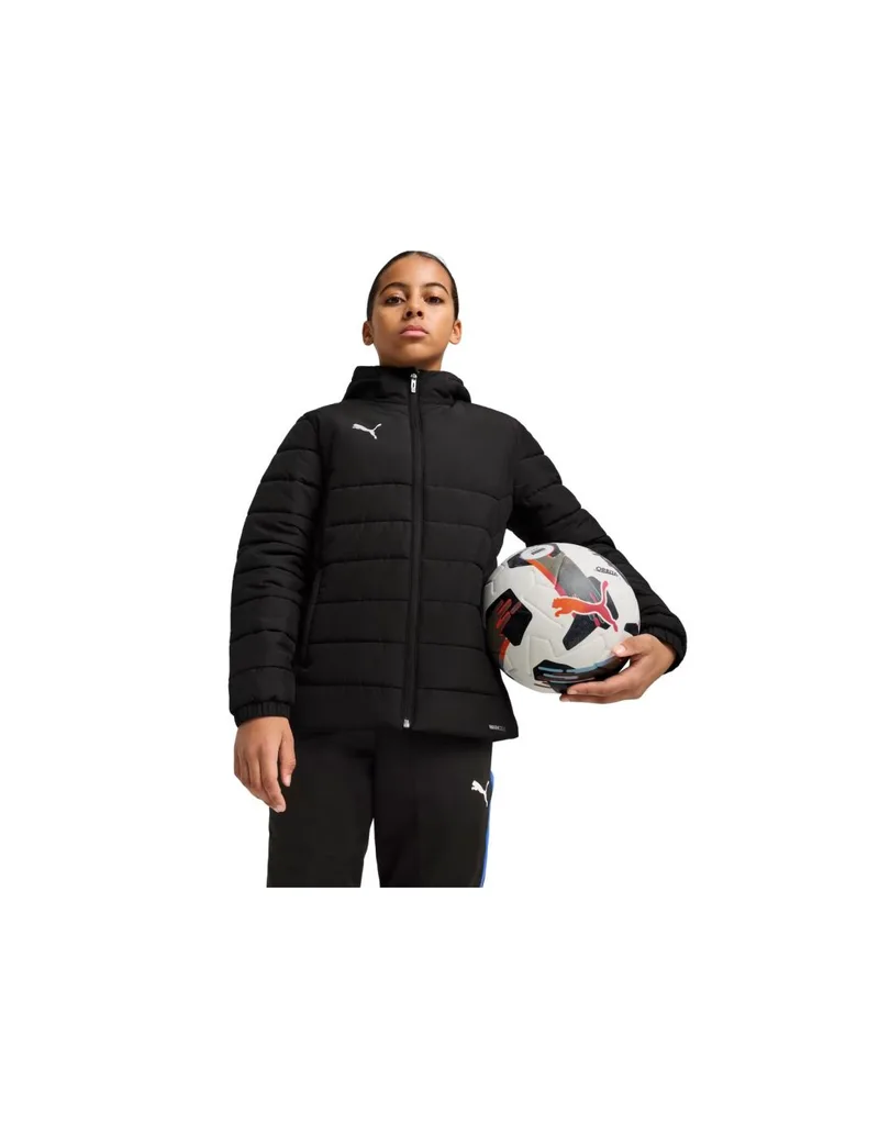 Puma Team Additions Padded Hooded Kids Jacket Black 659738 03