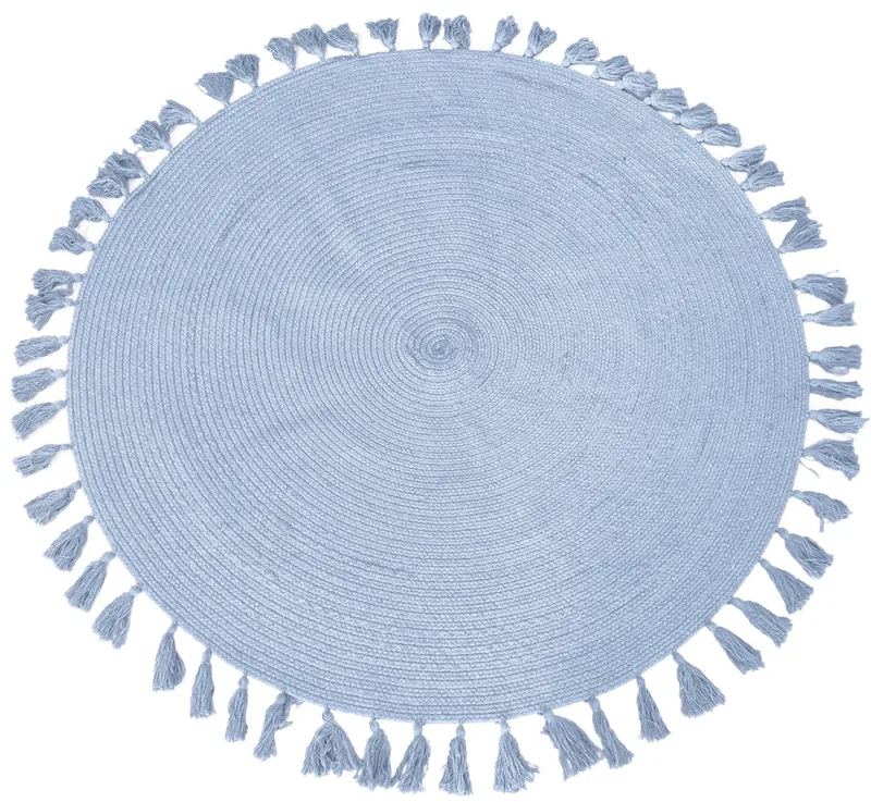 ΧΑΛΙ ΒΑΜΒΑΚΕΡΟ ODERZO LIGHT BLUE- Klonaras Home Fashion 140cm-Στρογγυλό