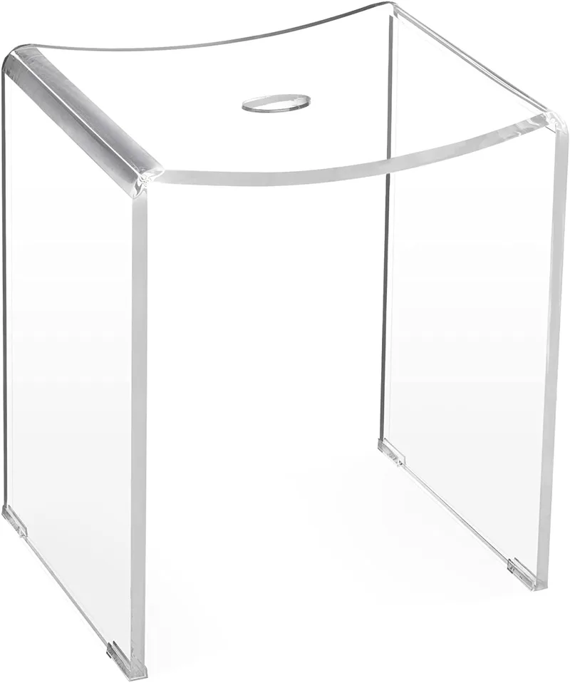 Navaris Clear Acrylic Shower Stool - Αδιάβροχο Ακρυλικό Σκαμπό / Κάθισμα για Ντους / Μπάνιο - Clear (56085.01)