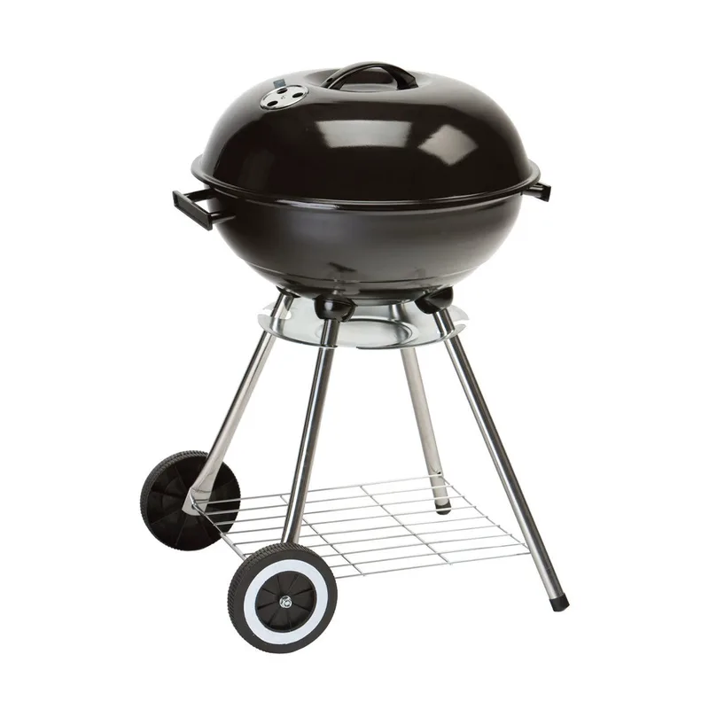 Terra Ψησταριά Κάρβουνου BBQ 44Cm Με Καπάκι Και Ρόδες Μεταφοράς