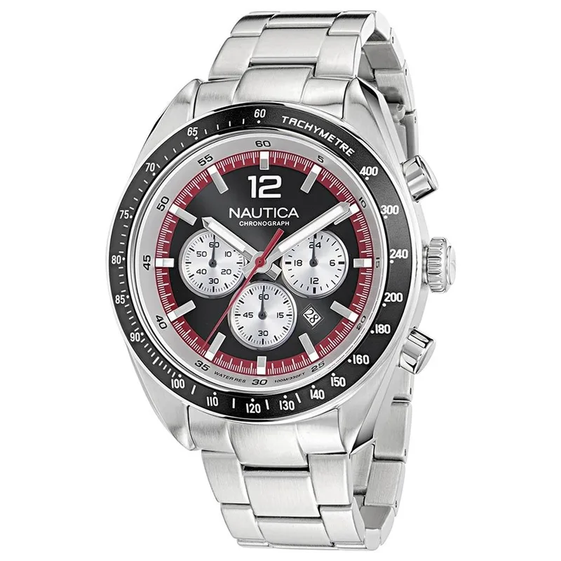 NAUTICA Kedge Chronograph - NAPKDS605, Silver case with Stainless Steel Bracelet