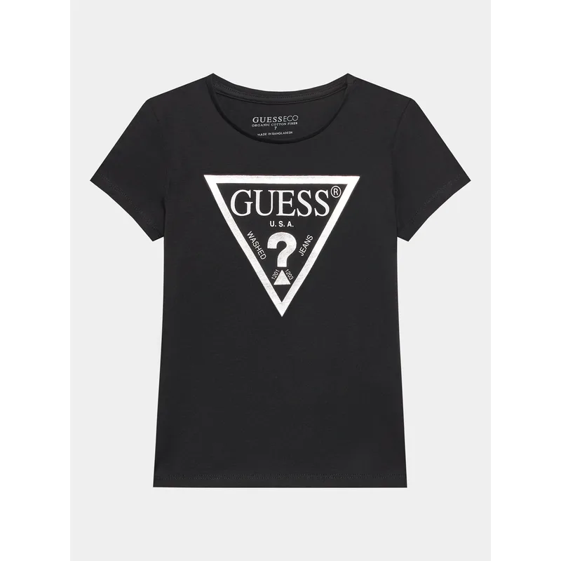 Guess T-Shirt J73I56 K8HM0 Μαύρο Regular Fit