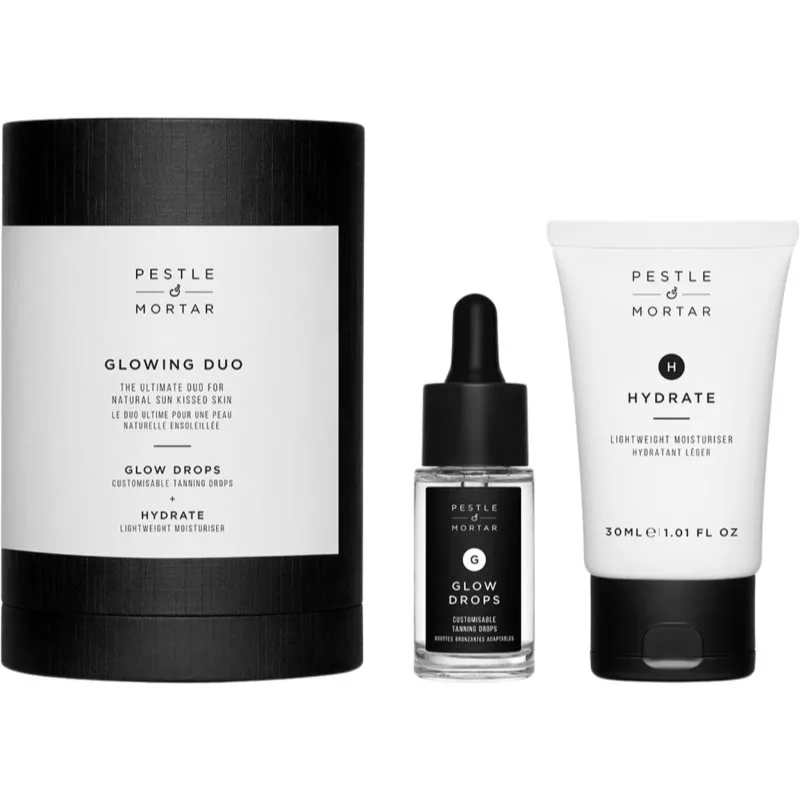 Pestle & Mortar The Glowing Duo σετ δώρου με δράση αυτομαυρίσματος