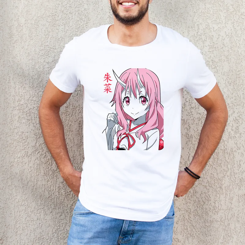 Pinkie Αnime - Organic Vegan T-Shirt Unisex - Λευκό - M