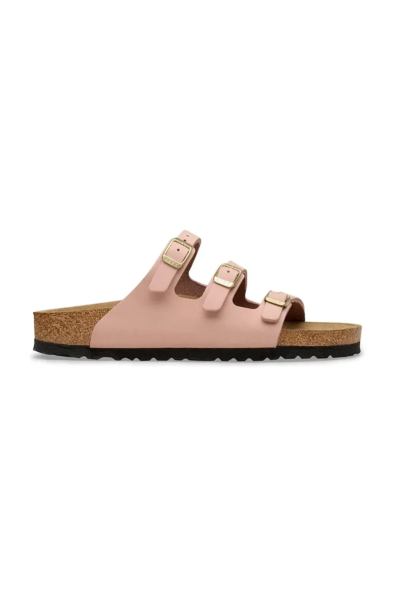 Birkenstock σαγιονάρες Γυναικείες nubuck Florida με επίπεδο τακούνι