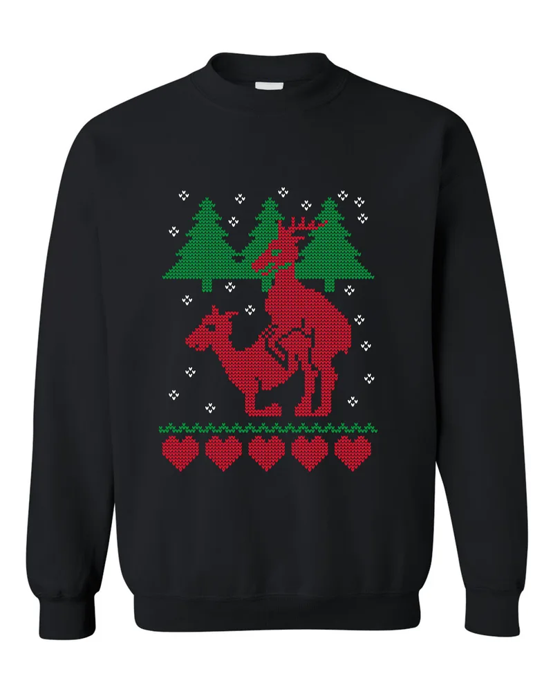 Χριστουγεννιάτικο Ugly Sweater Deers Pop Culture Black