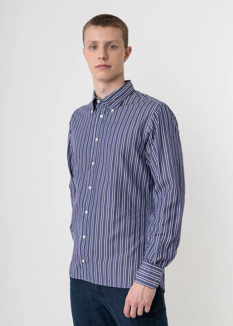 Tommy Hilfiger Πουκάμισο της σειράς Stripe - 0883224373 0458581 423 Blue