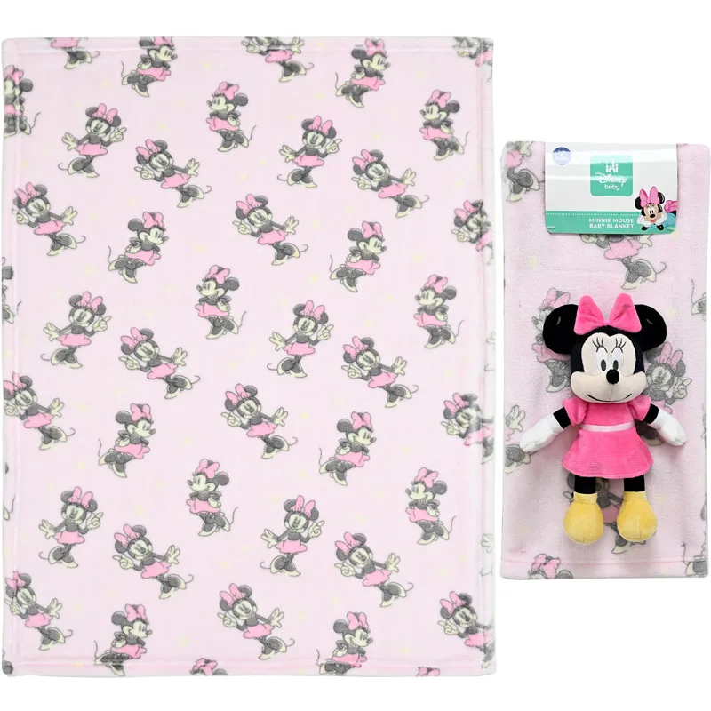 Κουβέρτα Fleece Αγκαλιάς 75x100 & Παιχνίδι Μωρού Dimcol Minnie 30 Ροζ