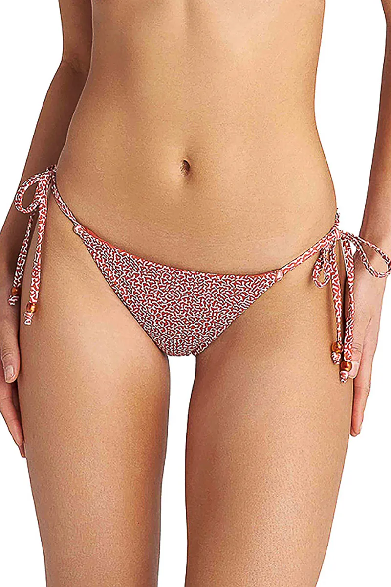 Blu4u Γυναικείο μαγιό bikini σλιπ διπλής όψεως δετό κανονικής κάλυψης "Bronze Pixel"-26365260-47