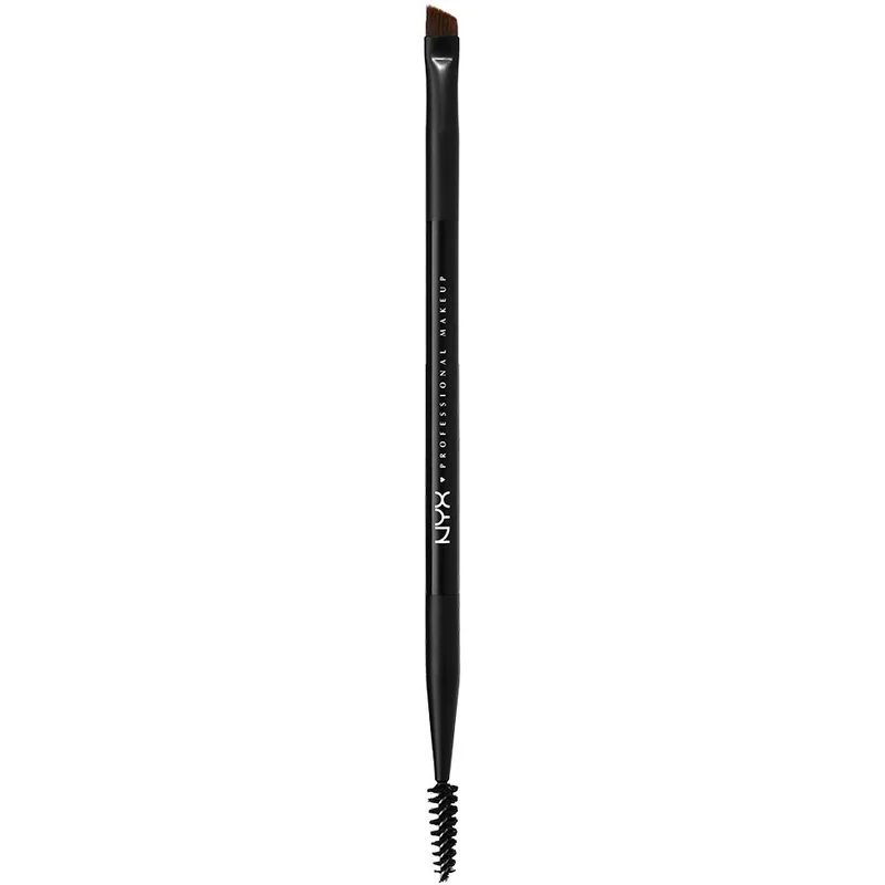 Nyx Professional Makeup Dual Brow Brush Διπλό Πινέλο Φρυδιών που Διαθέτει Ένα Πινελάκι & Ένα Βουρτσάκι για Ανάμειξη 1 Τεμάχιο