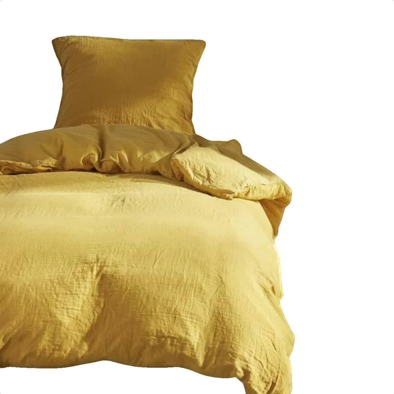 Σετ κλινοσκεπασμάτων Today Parure de lit en gaze de coton ocre