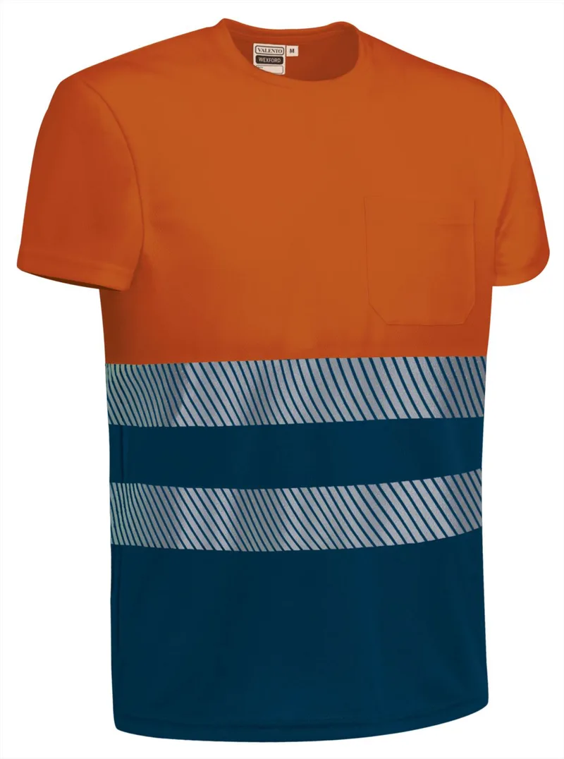 Hi-Vis Κοντομάνικο T-Shirt WEXFORD Valento CAVAWEXNM Fluo Orange-Orion Navy Blue