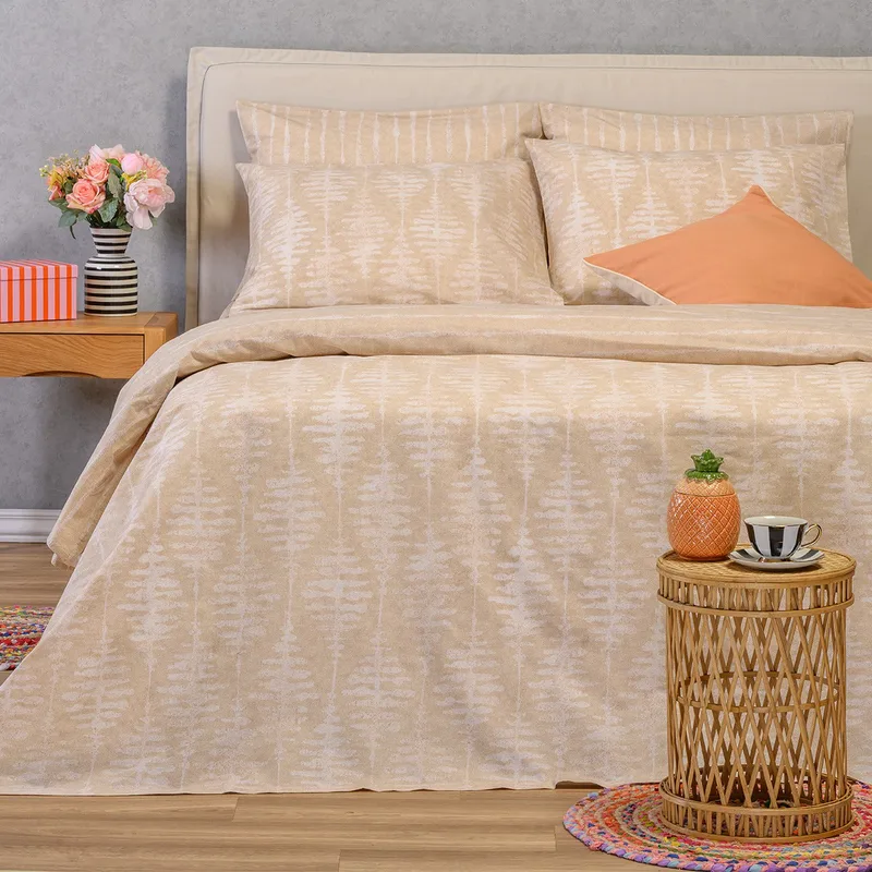 Σετ σεντονια king size kai beige casual line (260x270)