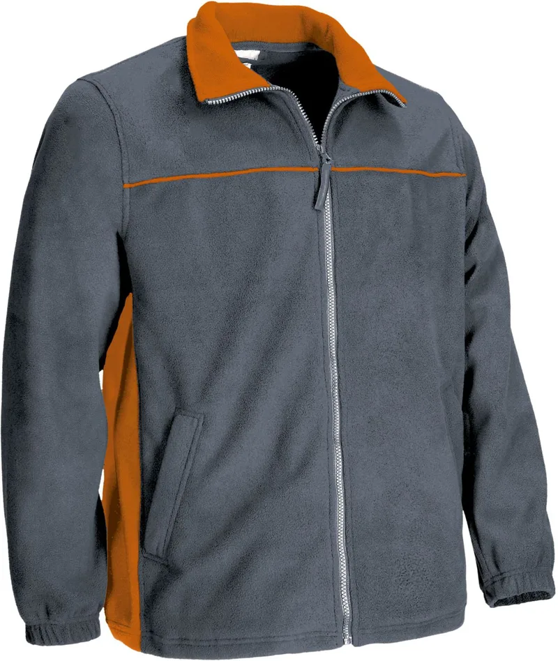 Fleece Jacket THUNDER Valento FPVATHUGN Cement Grey-Party Πορτοκαλί