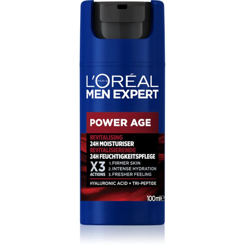 L’Oréal Paris Men Expert Power Age αναζωογονητική κρέμα με υαλουρονικό οξύ για άντρες 100 ml