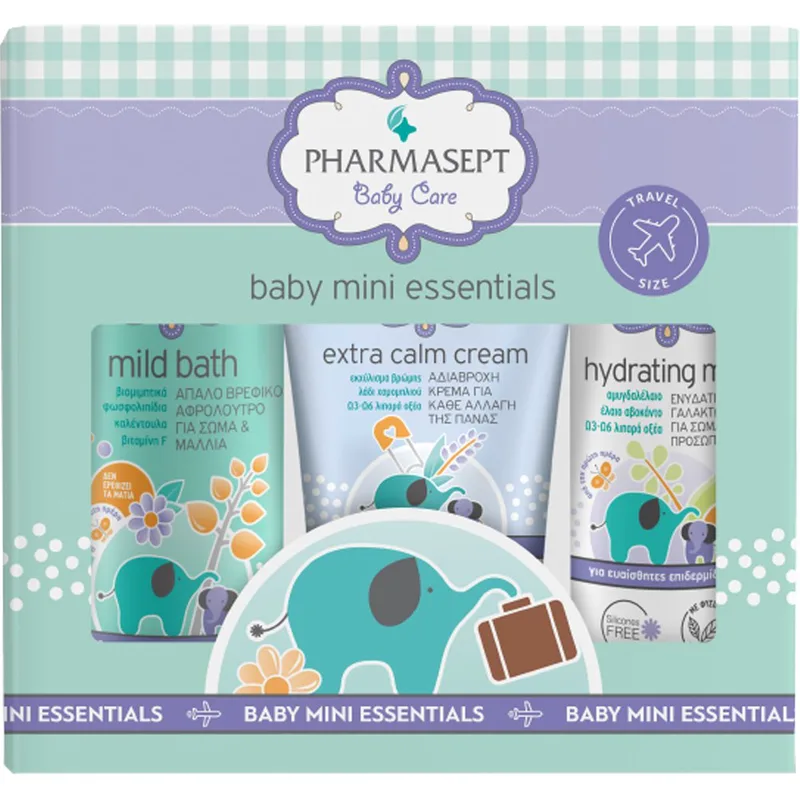 Pharmasept Promo Baby Care Hydrating Milk 40ml & Extra Calm Cream 40ml & Mild Bath 100ml