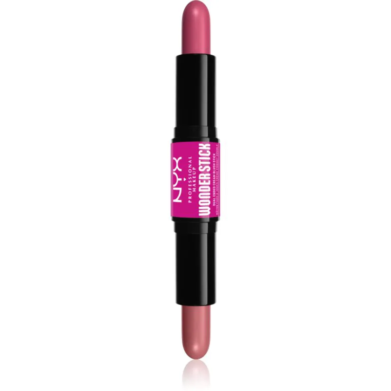 NYX Professional Makeup Wonder Stick Cream Blush διπλής όψης στικ για περιγράμματα απόχρωση 01 Light Peach and Baby Ροζ 2x4 γρ