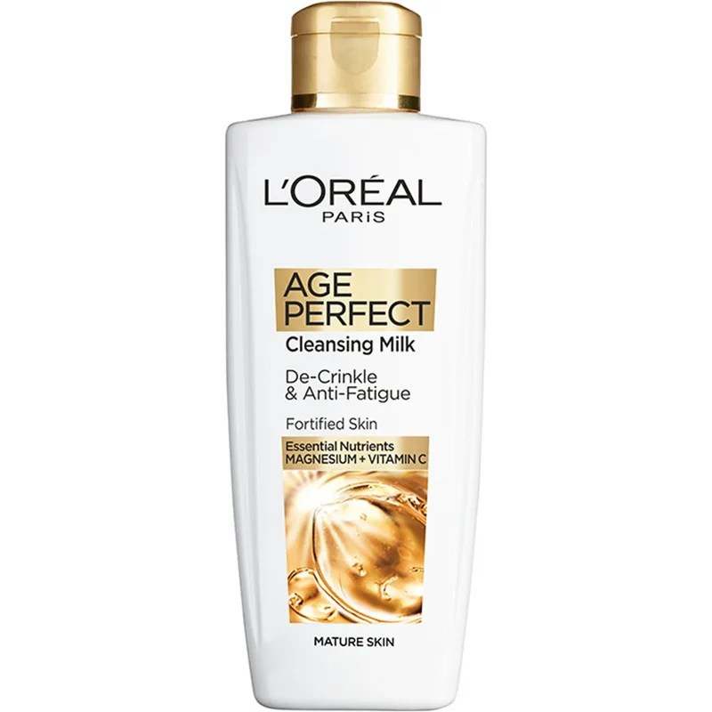 L'Oreal Paris Age Perfect Classic Θρεπτικό Γαλάκτωμα Καθαρισμού Προσώπου με Μαγνήσιο & Βιταμίνη C για Ενδυνάμωση της Ώριμης Επιδερμίδας 200ml