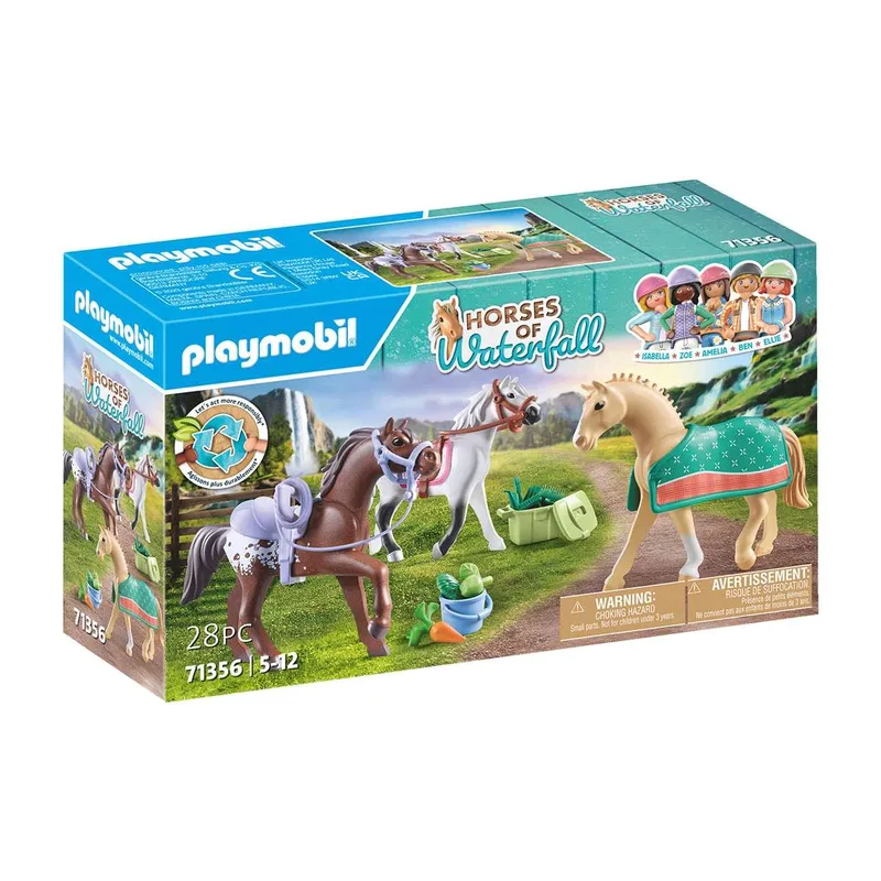 Playmobil Τρία άλογα με αξεσουάρ 71356