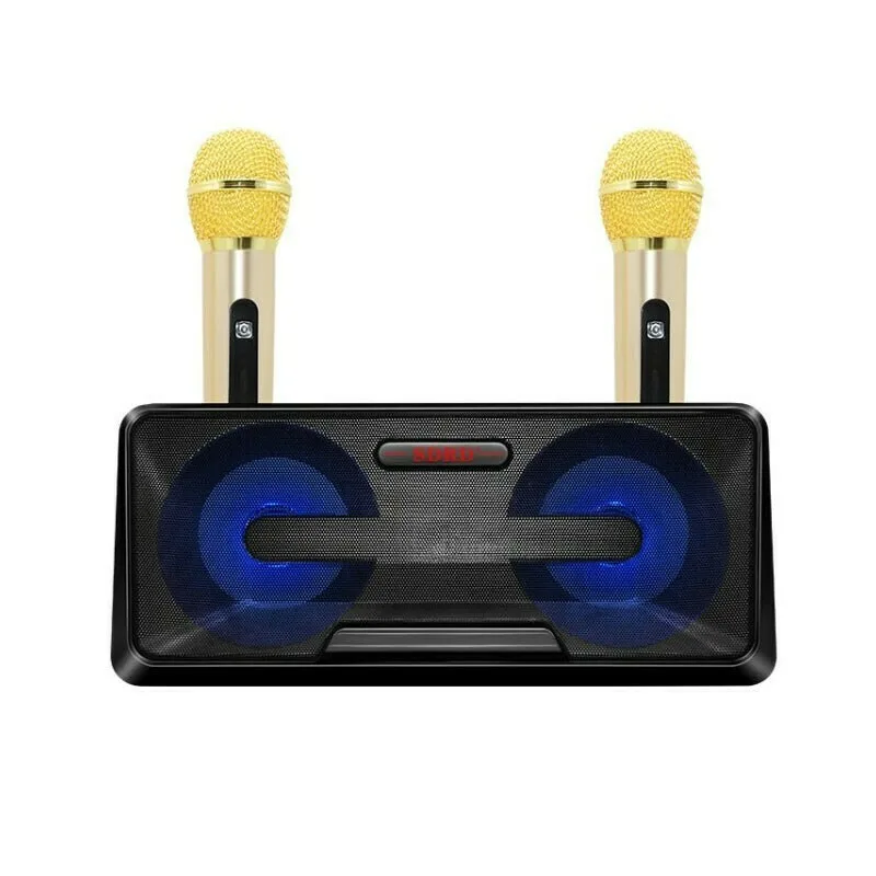 Σύστημα Karaoke με Ασύρματα Μικρόφωνα SD-301 σε Μαύρο Χρώμα