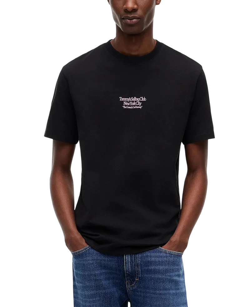 Ανδρικό T-shirt Μαύρο Tommy Jeans DM0DM23184-BDS